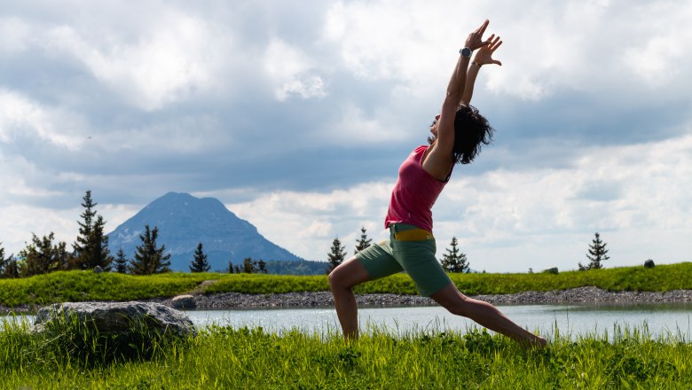 Yoga am Berg - Sommer - Aussicht am Speichersee, © Anita Hasler