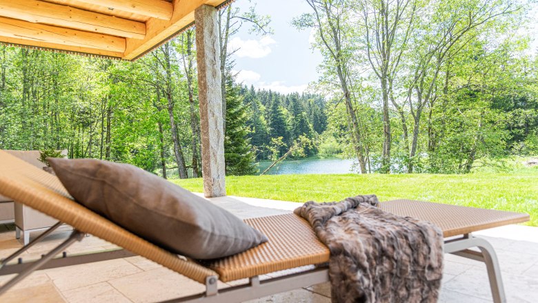 Chillen auf der Terrasse, &copy; Ferienhaus am See