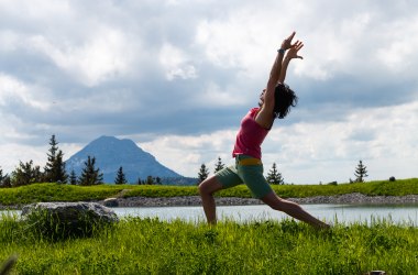 Yoga am Berg - Sommer - Aussicht am Speichersee, © Anita Hasler